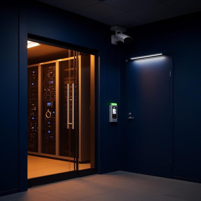 Secure data center entrance with access control